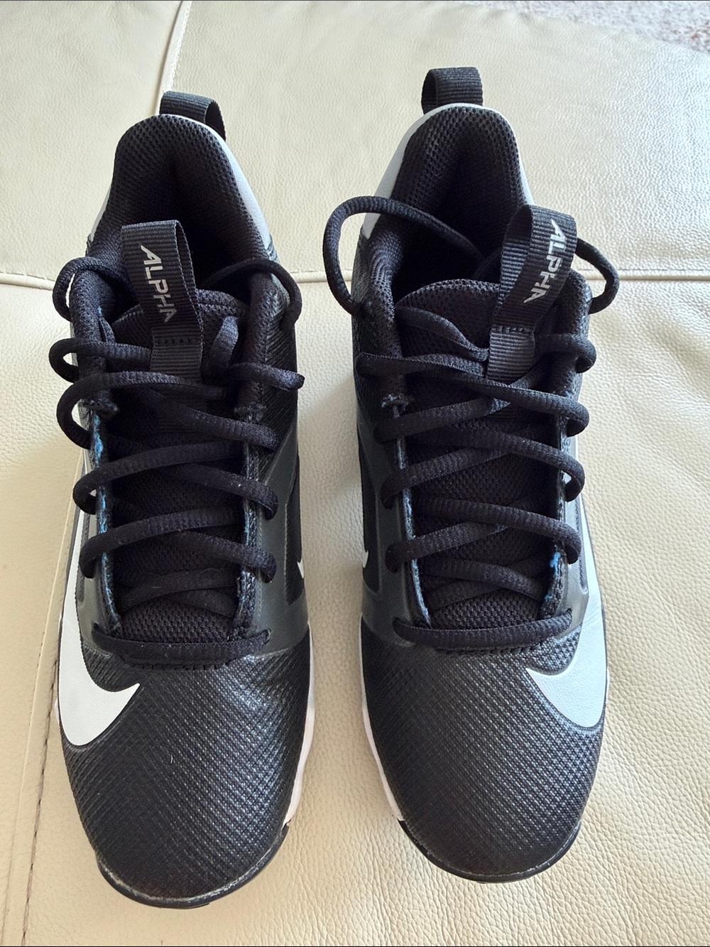 Nike Alpha Men’s Black and White Athletic Sneakers